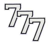 sourcing map 3 parches de números para planchar, parches bordados de 4.5 pulgadas, apliques de números del 0 al 9 para ropa, sombrero, mochilas, jeans, accesorios de bricolaje (número 7, blanco)