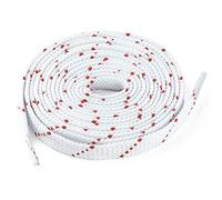 Sourcing map 3 Pares Cordones planos de sarga de doble color para zapatillas de deporte Cordones gruesos de colores sólidos unisex Blanco rojo 120 cm/47.2"