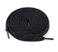 sourcing map 3 Pares Cordones planos de sarga de doble color para zapatillas de deporte Cordones gruesos de colores sólidos unisex Azul negro 120 cm/47.2"