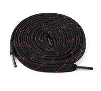 sourcing map 3 Pares Cordones planos de sarga de doble color para zapatillas de deporte Cordones gruesos de colores sólidos unisex Negro rojo 100 cm/39.5"