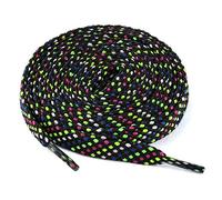 sourcing map 3 Pares Cordones planos de sarga de doble color para zapatillas de deporte Cordones gruesos de colores sólidos unisex Multicolor 120 cm/47.2"