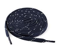 sourcing map 3 Pares Cordones planos de sarga de doble color para zapatillas de deporte Cordones gruesos de colores sólidos unisex Azul Marino Blanco 120 cm/47.2"