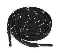 sourcing map 3 Pares Cordones planos de sarga de doble color para zapatillas de deporte Cordones gruesos de colores sólidos unisex Blanco+negro 120 cm/47.2"