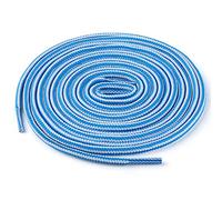 sourcing map 3 Pares De Cordonas Cintilla Agujetas Reflejantes Elásticas En Forma Redonda De Diseño Doble Rayas Para Zapatos Blanco Azul 90cm / 35.43"