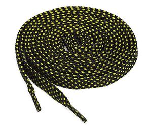 sourcing map 3 Pares De Cordones Para Zapatillas Doble Capa Punto Hueca Plana Amarillo 120 cm/47.2"