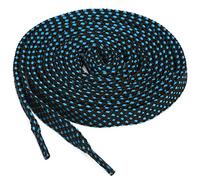 sourcing map 3 Pares De Cordones Para Zapatillas Doble Capa Punto Hueca Plana Azul Negro 140 cm/55"