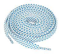 sourcing map 3 Pares De Cordones Para Zapatillas Doble Capa Punto Hueca Plana Blanco Azul 100 cm/39.5"