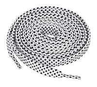 sourcing map 3 Pares De Cordones Para Zapatillas Doble Capa Punto Hueca Plana Blanco Negro 100 cm/39.5"