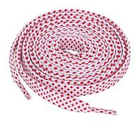 sourcing map 3 Pares De Cordones Para Zapatillas Doble Capa Punto Hueca Plana Blanco Rojo 140 cm/55"