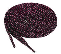 sourcing map 3 Pares De Cordones Para Zapatillas Doble Capa Punto Hueca Plana Fucsia Negro 120 cm/47.2"