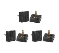 sourcing map 3 Pares TPU Gatito Tacón Puntas Zapatos Reemplazo Zapata Tapones para Mujeres Alta Tacones, 3mm Pasador, 16mm Tacón Cuadrado Reparación Tapas, Negro