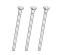 sourcing map 3 pasadores de bisagra de puerta, 3.07 pulgadas, bisagras interiores extraíbles de seguridad para reparación de puerta de madera residencial, color plateado