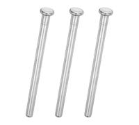 sourcing map 3 pasadores de bisagra de puerta, 3.62 pulgadas, bisagras interiores extraíbles de seguridad para reparación de puerta de madera residencial, color plateado