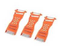 sourcing map 3 Piezas Color Naranja Anaranjado de Hoja Cortador Pelador Rallador de Fruta