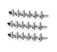 sourcing map 3 Piezas De Acero Inoxidable 6 Flujo De Aire Manera Rama De Salida De La Válvula De Control para El Acuario