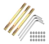 sourcing map 3 piezas de husillo de perilla de puerta, 120 mm de largo, barra de husillo de repuesto con tornillos hexagonales y llave, manijas cuadradas de repuesto para montaje de muebles, proyectos