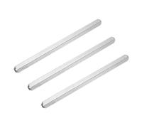 sourcing map 3 piezas de husillo de perilla de puerta, 130 mm x 7 mm, barra de husillo de repuesto de husillo recto vintage para cerraduras mecánicas, tono plateado