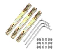 sourcing map 3 piezas de husillo de perilla de puerta, barra de repuesto de 90 mm de largo con tornillos hexagonales y llave, manijas cuadradas de repuesto para montaje de muebles, proyectos de