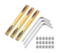 sourcing map 3 piezas de husillo de perilla de puerta, barra de repuesto de 95 mm de largo con tornillos hexagonales y llave, manijas cuadradas de repuesto para montaje de muebles, proyectos de