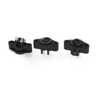 sourcing map 3 Piezas Mini DIN 4 Pin Conector Jack Hembra S-Video Adaptador Conector para Llaves de Vaso