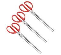 sourcing map 3 pinzas de cangrejo, pinzas de metal dentadas extralargas de 15 pulgadas, pinzas de atrapamiento de reptiles, clip de basura con cabezas rectas y dobladas para langostas y otros reptiles
