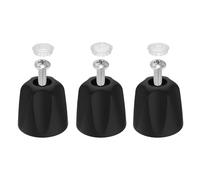 sourcing map 3 pomos de repuesto para grifo, kit de mango desviador de metal caliente y frío para grifo de bañera/ducha, perilla de ducha de 12 puntos, color negro