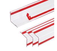 sourcing map 3 protectores de esquina autoadhesivos de pared para muebles, mesa, puerta, protector de borde de pared, transparente