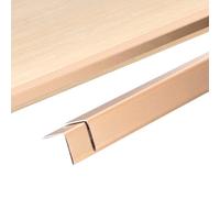 sourcing map 3 protectores de esquina de pared, 90 cm de largo x 2 cm de ancho, protectores de esquina autoadhesivos, de aleación de aluminio, protector de borde para puerta de pared, tono dorado