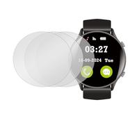 sourcing map 3 protectores de pantalla de reloj de vidrio templado de 33,5 mm, protección antiespía, esfera de reloj universal, protector de cara de cristal, suave, antimiradas, película redonda para