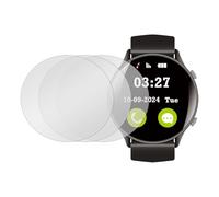 sourcing map 3 protectores de pantalla de reloj de vidrio templado de 33 mm, protección antiespía, esfera de reloj universal, protector facial de cristal, suave, antimiradas, película redonda para