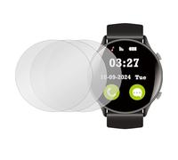 sourcing map 3 protectores de pantalla de reloj de vidrio templado de 36,5 mm, protección antiespía, esfera de reloj universal, protector de cara de cristal, suave, antimiradas, película redonda para
