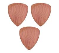 sourcing map 3 púas de guitarra de madera, calibre ultra pesado de 3 mm, de madera de pino, con forma de ranura para guitarras eléctricas, acústicas, bajos, color madera roja