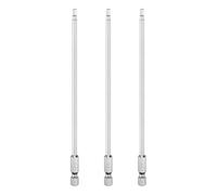 sourcing map 3 puntas de destornillador de cabeza hexagonal plana H3 de 3 mm, punta magnética de 150 mm de largo, vástago hexagonal de 1/4 pulgadas, llave métrica para tornillos de cabeza hexagonal