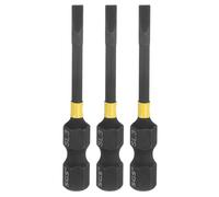 sourcing map 3 puntas de destornillador de impacto ranuradas SL3 de 3 mm, punta ranurada de 1/4 pulgadas, vástago hexagonal de 50 mm de largo, puntas de destornillador de cabeza plana magnéticas