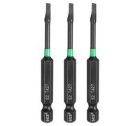 sourcing map 3 puntas de destornillador triangulares de 70 mm de longitud S2 de acero TA27, herramientas eléctricas con vástago hexagonal de 1/4 pulgadas para reparación de precisión de electricista