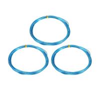 sourcing map 3 rollos de alambre bonsái de 1 mm cada rollo, 16.4 pies (5 m) de alambre de aluminio anodizado para jardinería, fijación de ramas de árbol, manualidades, color azul