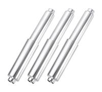 sourcing map 3 soportes para rollo de papel higiénico, de plástico, con resorte, para papel higiénico, barra de repuesto para baño, baño, color plateado