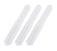 sourcing map 3 soportes para rollo de papel higiénico, de plástico, con resorte, para papel higiénico, barra de repuesto para baño, baño, color blanco