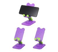 sourcing map 3 soportes para teléfono celular, plegable, ajustable en 360°, soporte universal para teléfono móvil, con forma de oso, para decoración del hogar, oficina, accesorios de escritorio, color
