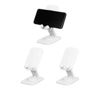sourcing map 3 soportes para teléfono celular, plegable, ajustable en 360°, soporte universal para teléfono móvil, para decoración del hogar, oficina, accesorios de escritorio, color blanco