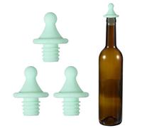 sourcing map 3 tapones de vino de silicona con forma de techo, reutilizables, herméticos, a prueba de fugas, ahorrador de licor con tapón de botella de cerveza para bar, fiesta de vacaciones, color