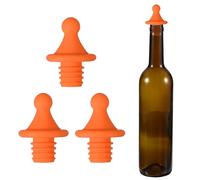 sourcing map 3 tapones de vino de silicona con forma de techo, reutilizables, herméticos, a prueba de fugas, ahorrador de licor con tapón de botella de cerveza para bar fiesta de vacaciones, color