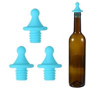 sourcing map 3 tapones de vino de silicona con forma de techo, reutilizables, herméticos, a prueba de fugas, ahorrador de licor con tapón de botella de cerveza para bar, fiesta de vacaciones, color