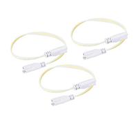 sourcing map 3 Tubo Conector Cable Línea para T4 T5 T8 LED Tubo, 30cm 3 Pasadores Doble Extremo Luz Enlace Cordones Extensión Cable