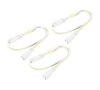 sourcing map 3 Tubo Conector Cable Línea para T4 T5 T8 LED Tubo, 50cm 3 Pasadores Doble Extremo Luz Enlace Cordones Extensión Cable