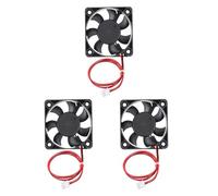 sourcing map 3 ventiladores de refrigeración de impresora 3D DC 5V 5010 5012, mini ventilador sin escobillas con terminales positivos tipo A1 de 2.54 mm, rodamiento hidráulico de 5116 RPM para