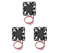 sourcing map 3 ventiladores de refrigeración para impresora 3D DC 5V 3010, mini ventilador sin escobillas con terminales positivos tipo A1 de 2.54 mm, rodamiento hidráulico de 8000 RPM para