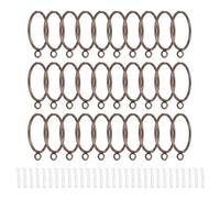 sourcing map 30 anillos de cortina con ojal, ojales de metal inoxidables con gancho ajustable de 55 mm de diámetro interior para barras de cortina, cortinas colgantes, ropa, sombreros, toallas, color