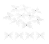 sourcing map 30 apliques de mariposa de malla transparente, mariposas de tres capas de 50 mm con parche de gemas para manualidades, adorno 3D para bodas, fiestas, decoración del hogar, ropa, color