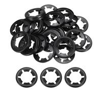 sourcing map 30 arandelas internas de bloqueo de estrella de dientes M16, clips de retención de presión de velocidad rápida, tuercas de empuje Starlock de acero de 65 Mn